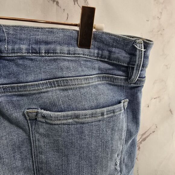 Frame Jeans Womens 28 Le Garcon Denim Mid Rise Light Wash Overturn Skinny Boy - Picture 11 of 12